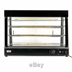 Commercial Food Warmer Court Heat Food pizza Display Warmer Cabinet 35" Glass