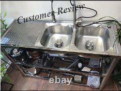 1/2 Compartment Commercial Sink Stainless Steel 304 Kitchen Utility Basin Sink