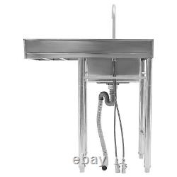 1 Compartment Commercial Kitchen Sink Prep Table Stainless Steel