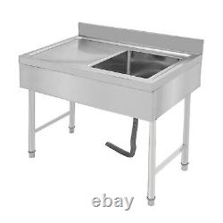 1 Compartment Commercial Kitchen Sink Prep Table Stainless Steel single Sink