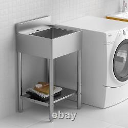 1 Compartment Commercial Utility & Prep Sink Stainless Steel Kitchen Sink 22in