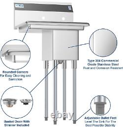 1 Compartment Stainless Steel Commercial Kitchen Prep & Utility Sink W