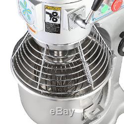 1 HP 20 Qt Commercial Dough Food Mixer Three Speed Multi-Function Heavy Duty