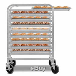 10 Sheet Aluminum Bakery Rack Commercial Cookie Bun Pan Kitchen withWheel