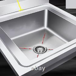 100x 50 x 80cm Commercial Sink Stainless Steel Kitchen Utility Sink + Prep Table