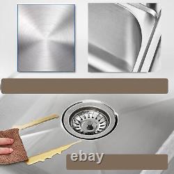 100x 50 x 80cm Commercial Sink Stainless Steel Kitchen Utility Sink + Prep Table