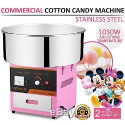 1030W Electric Commercial Cotton Candy Maker Fairy Floss Machine Pink