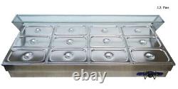 110V 121/3 Pan Buffet Countertop Food Warmer Commercial Kitchen Equipment