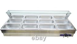 110V 121/3 Pan Buffet Countertop Food Warmer Commercial Kitchen Equipment