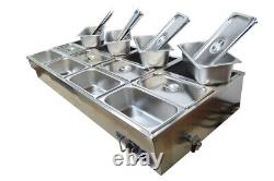 110V 121/3 Pan Buffet Countertop Food Warmer Commercial Kitchen Equipment