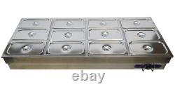 110V 121/3 Pan Buffet Countertop Food Warmer Commercial Kitchen Equipment