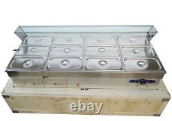 110V 121/3 Pan Buffet Countertop Food Warmer Commercial Kitchen Equipment