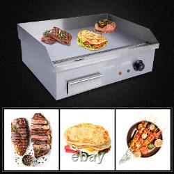 110V 3000W 25 Commercial Electric Griddle Countertop Flat Top Grill Hot Plate