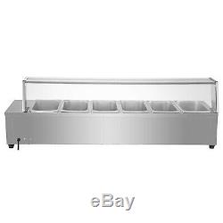 110V 5-Pan Steamer Bain-Marie Food Warmer Steam Table Buffet Countertop 1500W