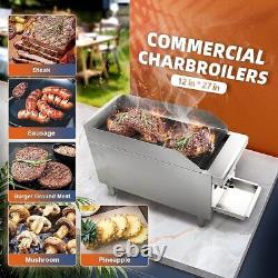 12 Commercial Charbroiler Natural and Propane Gas Grill Countertop 1 Burner New