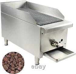 12 Commercial Charbroiler Propane Gas Countertop Broiler Char Grill WithLava Rock