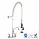 12 Commercial Pre-rinse Sink Faucet Pull Kitchen Down Sprayer Mixer Wall Tap