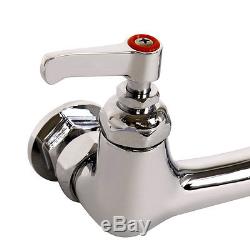 12 Commercial Wall Mount Kitchen Pre-Rinse Faucet with Add-On Restaurant Tap