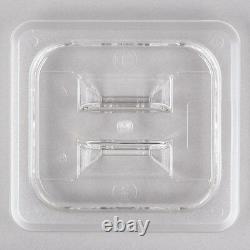 12 PACK 1/6 Size Clear Plastic Steam Prep Table With Pan Lid 6 Deep Polycarbonate