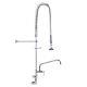 12 Stainless Commercial Kitchen Wall Mounted Pre-rinse Faucet With Add-on Faucet