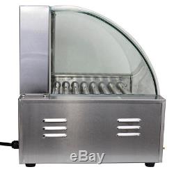 1260w Portable Stainless 24 Hot Dog 9 Roller Grilling Machine with Cover