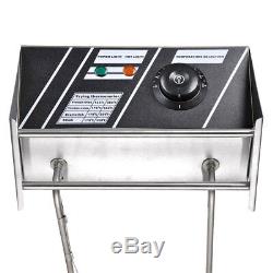 12L 5000W Stainless Steel Electric Deep Fryer Countertop Dual Tank Commercial