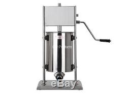 12L Meat Filler Sausage Stuffer Vertical Stainless Steel Large Press Speed