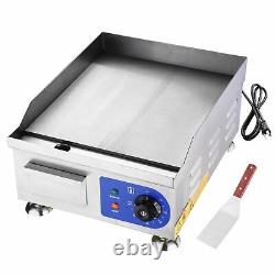 14/24 Electric Countertop Griddle Commercial Flat Top Grill Hot Plate BBQ