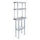 14 In. X 24 In. Stainless Steel Work Table & 12 In. Wide Double Tier Overshelf