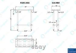 14 in. X 30 in. Stainless Steel Table