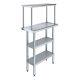 14 In. X 30 In. Stainless Steel Table With 2 Undershelves And Single Overshelf