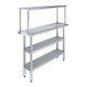 14 In. X 48 In. Stainless Steel Table With 2 Undershelves And Single Overshelf