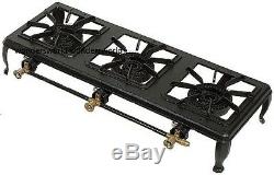14kw Triple Cast Iron Gas Boiling Ring Burner Catering Camping Stove Lpg Propane