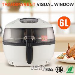 1500W 6.3QT Oil less Electrical Air Fryer Multi-Cooker Digital 8 Cooking Presets