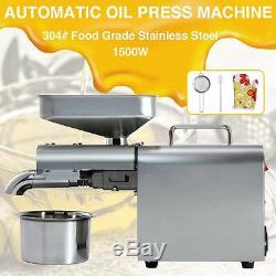 1500W Automatic Oil Press Machine Oil Extraction Extractor Expeller Commerical
