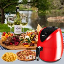 1500W Electric Air Fryer 3.7QT Digital Cooking Timer and Temperature Control Red