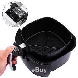 1500W Electric Deep Fryer Oil-Less Air Fryer Black WithTimer & Temperature Control