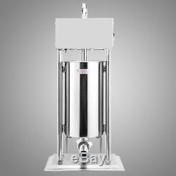15L 33LB Electric Vertical Sausage Stuffer Stainless Steel High Speed Commercial