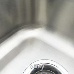15x15 Stainless Steel Under Mount Single Bowl Drop Kitchen Sink with Strainer