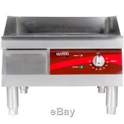 16 Electric Stainless Steel Restaurant Countertop Flat Top Griddle, 120 Volts