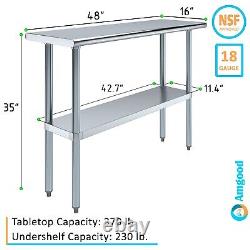 16 in. X 48 in. Stainless Steel Table