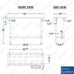 16 in. X 48 in. Stainless Steel Table