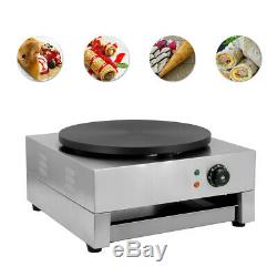 16Commercial Electric Crepe Maker Baking Pancake Machine Big Hotplate Non Stick