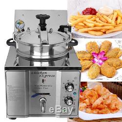 16L Commercial Pressure Fryer 50-200 Kitchen Cooking 4.4lbs Chicken Meat Vege