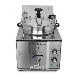 16L Electric Pressure Fryer 3KW Cooking Countertop 122-392 withTimer Fish Chicken