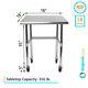 18 X 18 Stainless Steel Open Base Table Nsf Prep Metal Work Table