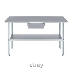 18 in. X 60 in. Stainless Steel Work Table With Drawer