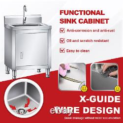 19.7 X 31.5 Commercial Sink Stainless Steel Kitchen Utility Sink+Sink cabinet