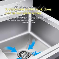 19.7 X 31.5 Commercial Sink Stainless Steel Kitchen Utility Sink+Sink cabinet