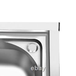 2-Compartment Commercial Kitchen Sink Stainless Steel Freestanding Sink withFaucet